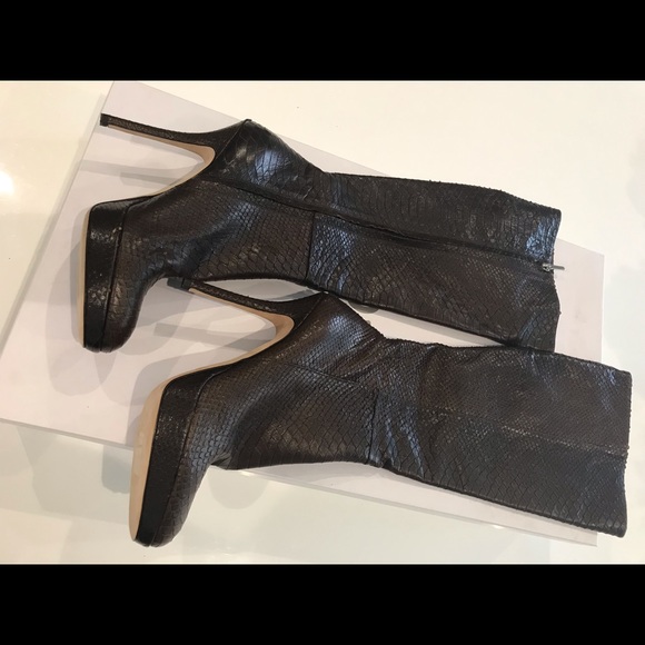 Christian Dior Python Knee-High Boots Brown size 40 - Picture 10 of 16